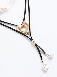 Heart Cord Layered Necklace