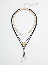 Heart Cord Layered Necklace