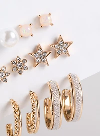 Celestial Stud Hoop Set