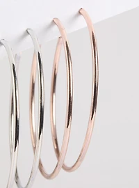 Smooth Hoop Earring Set