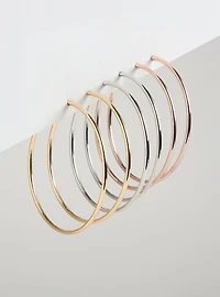 Smooth Hoop Earring Set