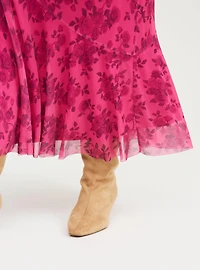 Flutter Sleeve Tie Front Maxi Dress