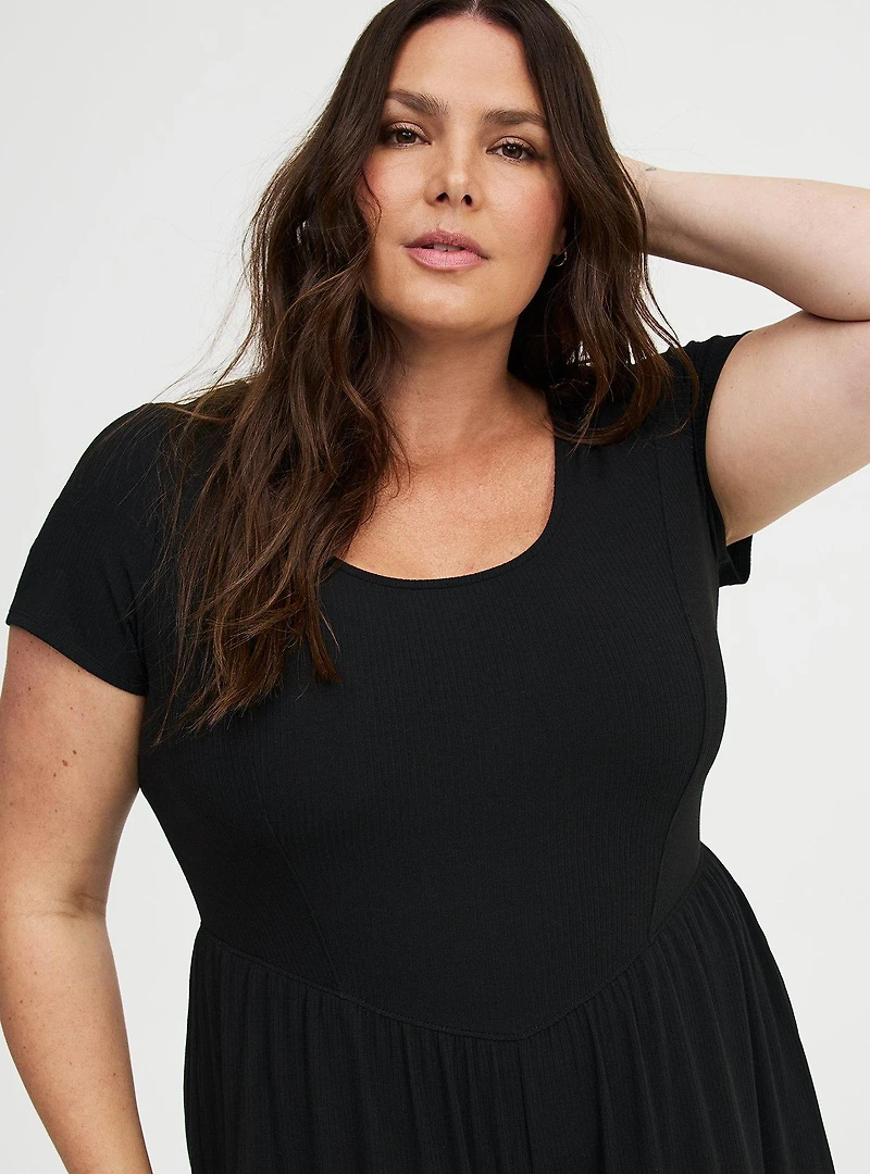 Rib Knit Wide Leg Jumpsuit