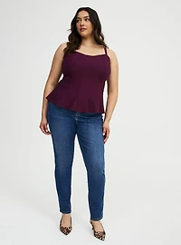 Seamed Peplum Top