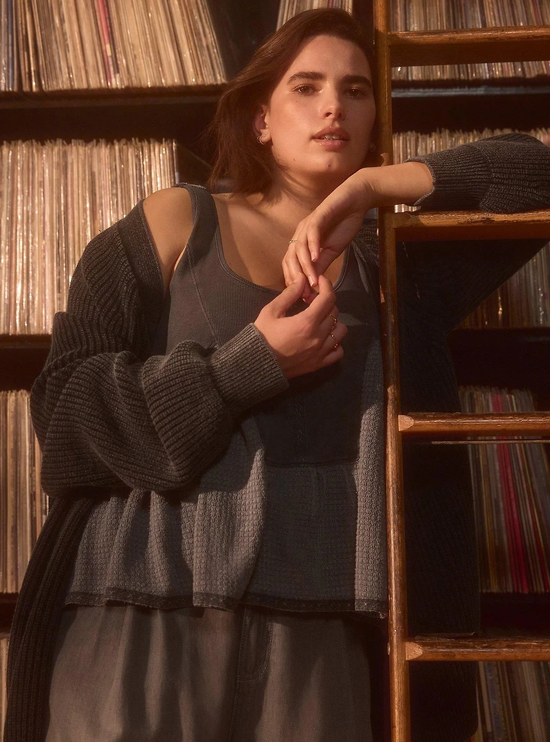 Festi Button-Front Cardigan