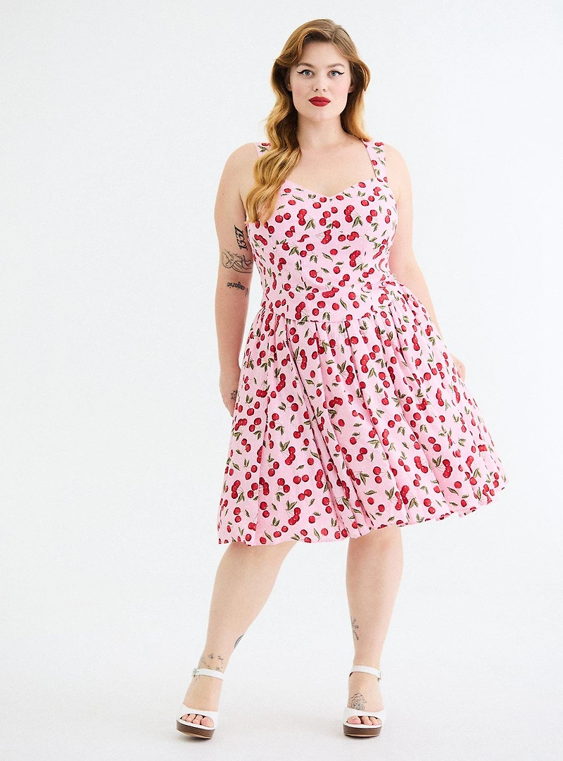 Retro Chic Pleated Midi Skirt