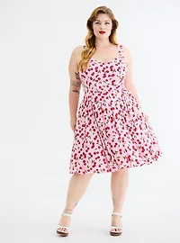 Retro Chic Pleated Midi Skirt