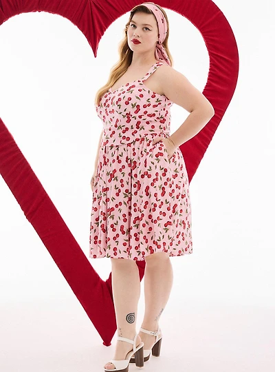 Retro Chic Pleated Midi Skirt