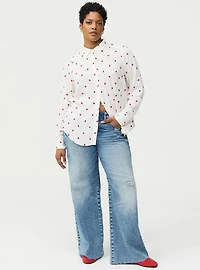 Lizzie Embroiderd Button-Up Shirt