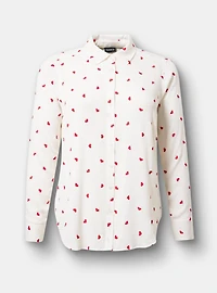 Lizzie Embroiderd Button-Up Shirt