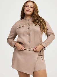 Modern Suede Trucker Jacket