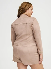 Modern Suede Trucker Jacket