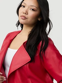 Collarless Open Front Jacket