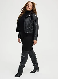 Studded Heart Moto Jacket