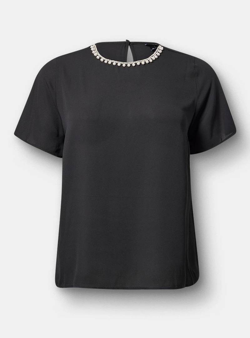 Abbey Embellished Neckline Top