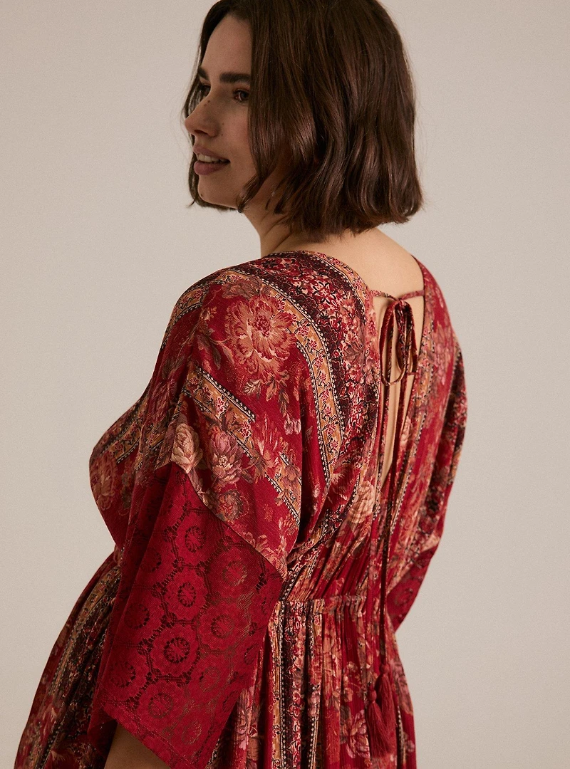 Festi Crochet Trim Maxi Dress