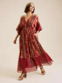 Festi Crochet Trim Maxi Dress