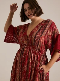 Festi Crochet Trim Maxi Dress