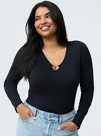 Heart Ring Long Sleeve Top