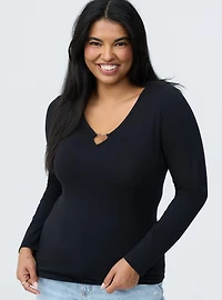 Heart Ring Long Sleeve Top