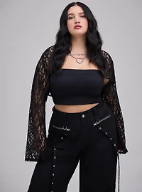 Nightfall Bell Sleeve Lace & Chain Bolero