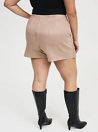 Pull-On Suede High Rise Skort