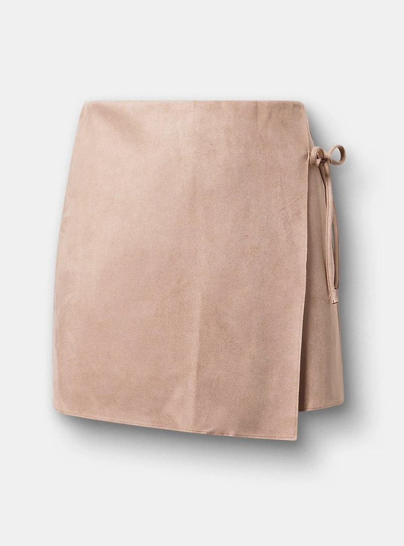 Pull-On Suede High Rise Skort