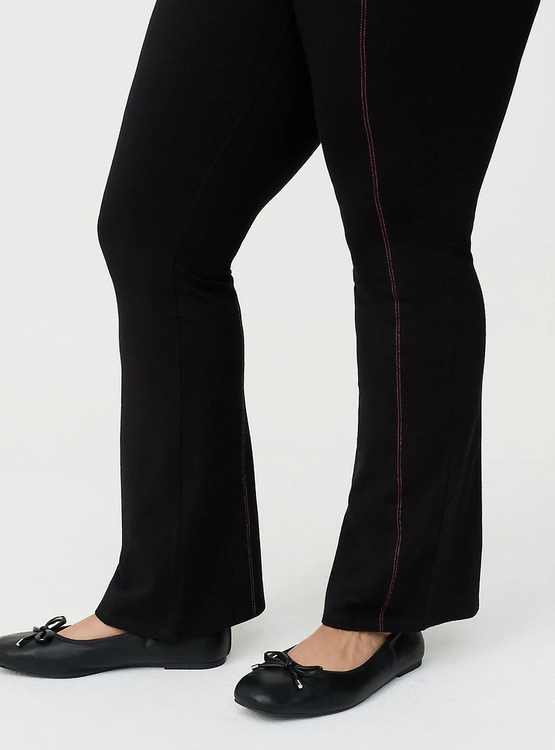 Full Length Contrast Stitch Bootcut Legging