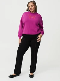 Full Length Contrast Stitch Bootcut Legging