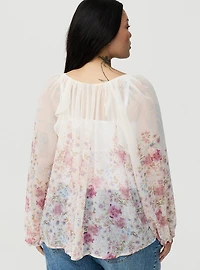 Chiffon Ruffle Blouse