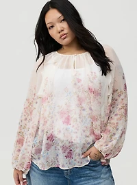 Chiffon Ruffle Blouse