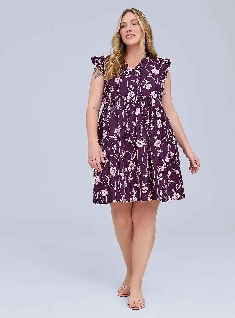 Belle Isle Flutter Sleeve V-Neck Dress