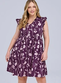 Belle Isle Flutter Sleeve V-Neck Dress