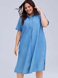 Belle Isle Chambray Dolman Dress