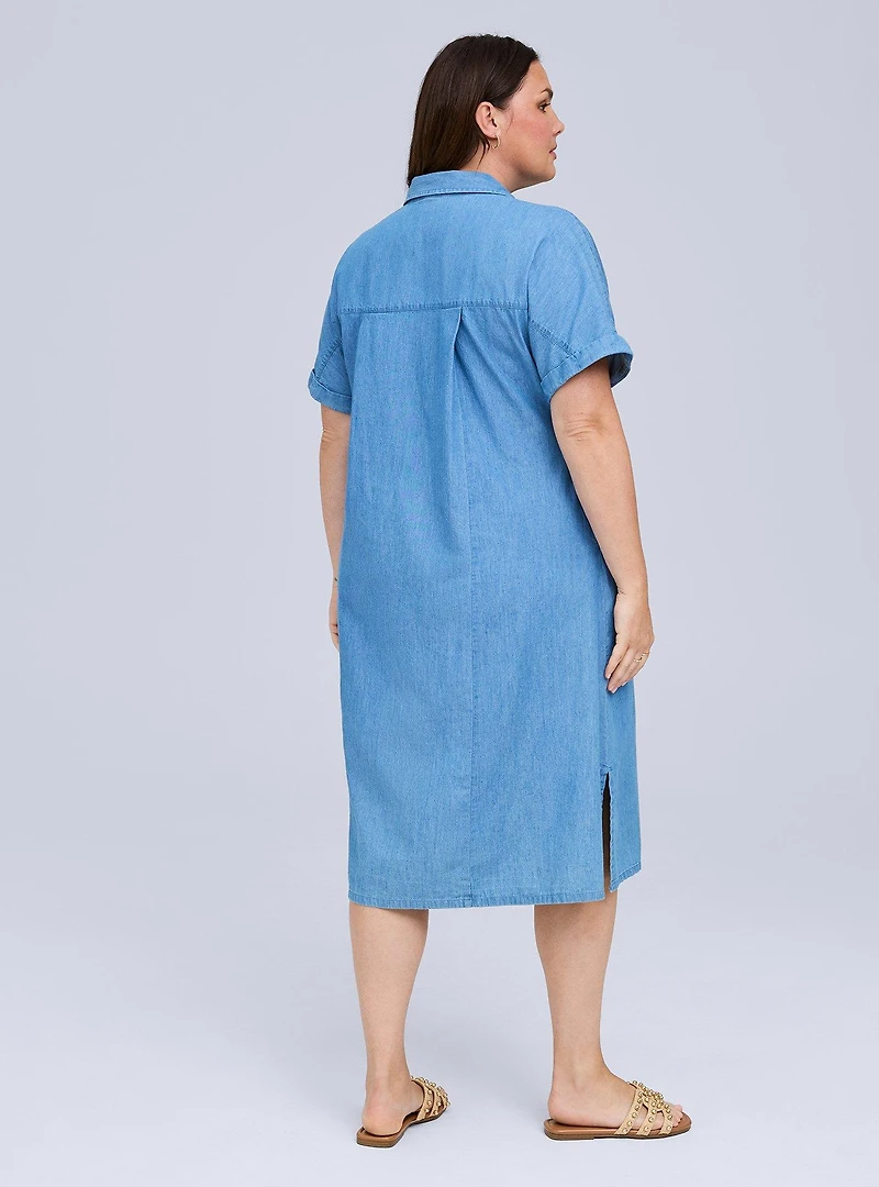 Belle Isle Chambray Dolman Dress