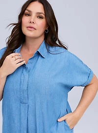 Belle Isle Chambray Dolman Dress