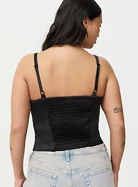 Satin Crop Corset Top