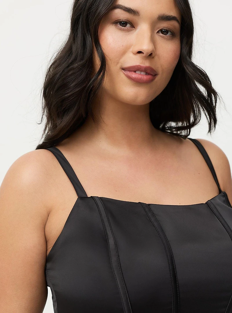 Satin Crop Corset Top