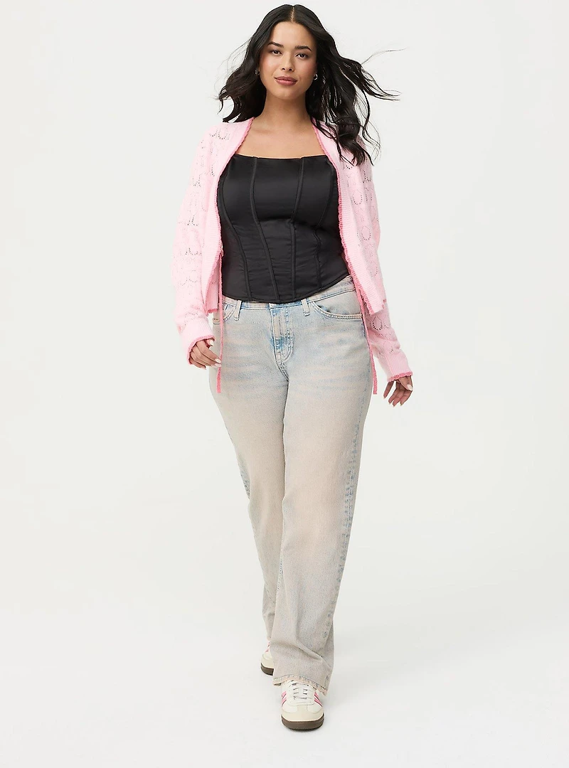 Satin Crop Corset Top