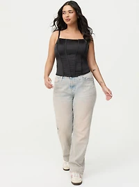 Satin Crop Corset Top