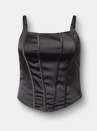 Satin Crop Corset Top