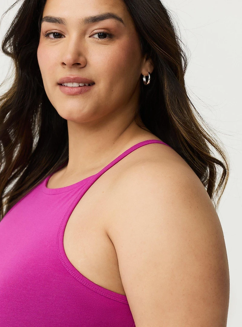 Foxy High-Neck Ruched Cami