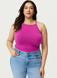 Foxy High-Neck Ruched Cami