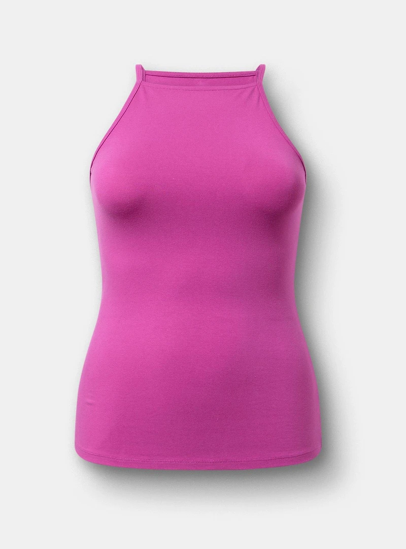 Foxy High-Neck Ruched Cami