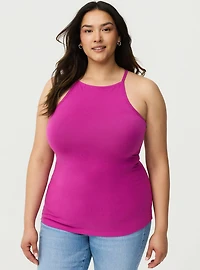 Foxy High-Neck Ruched Cami