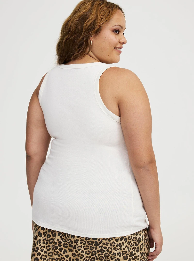 Cotton Modal Rib Scoop Tank