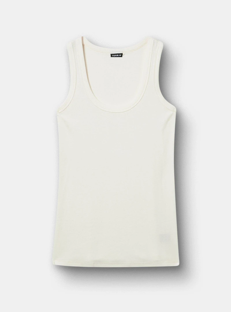 Cotton Modal Rib Scoop Tank