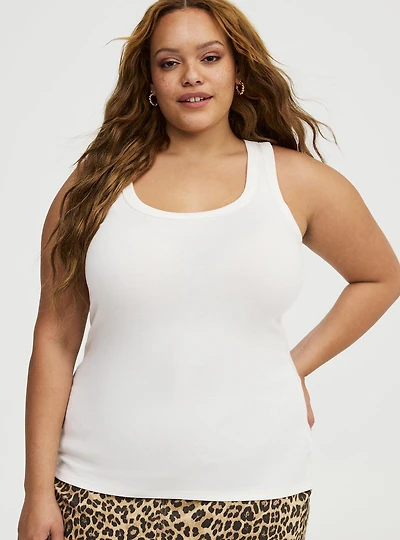 Cotton Modal Rib Scoop Tank