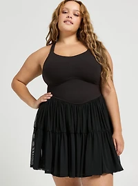 Performance Core Mesh Ruffle 2fer Active Dress