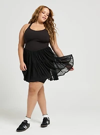 Performance Core Mesh Ruffle 2fer Active Dress